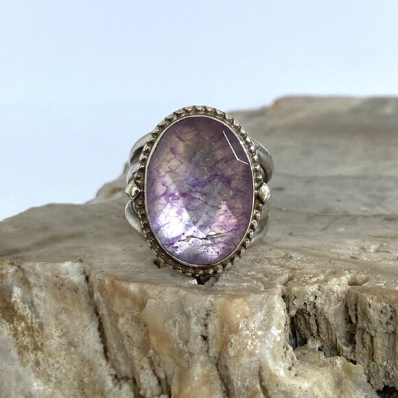 Sterling Silver 925 Jay King DTR Oval Faceted Dyed Quartz Triple Band Ring 6.5 - Picture 3 of 16